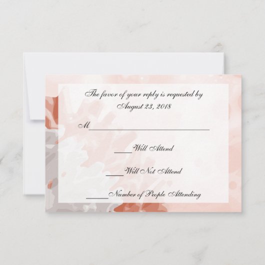 Korallenriff und Weißes Riff RSVP Karte (Rückseite)