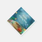 Korallenriff unter dem Party Serviette (Ecke)