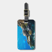 Korallenriff unter Wasser Gepäckanhänger (Vorderseite vertikal)