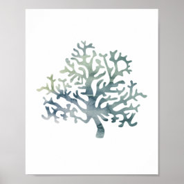 Korallenriff Unterwasser Aquarellmalerei Poster