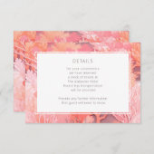 Korallenriff Vibranly Blush Rosa Details Begleitkarte (Vorne/Hinten)