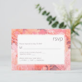Korallenriff Vibranly Blush Rosa UAWG RSVP Karte (Stehend Vorderseite)