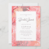 Korallenriff Vibranntes Brautparty - rot Einladung (Vorderseite)