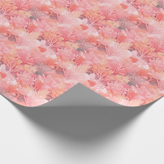 Korallenriff Vibranntes rosa Muster Geschenkpapier (Ecke)