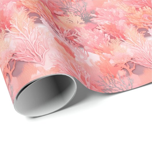 Korallenriff Vibranntes rosa Muster Geschenkpapier (Rolleneckpunkt)