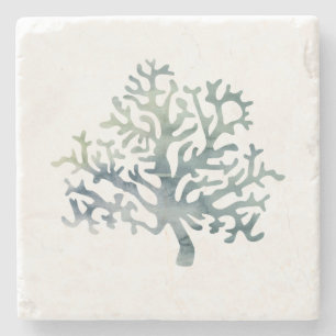Korallenriff Wasserfarbener Marmor Untersetzer