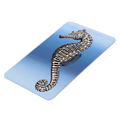 Korallenriff Zebra Sea Horse Premium Flexi Magnet (Linke Seite)