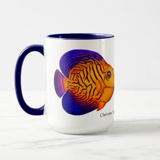 Korallenriff-Zickzack Geruch-Fisch-Tasse Tasse (Links)