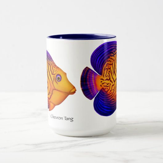 Korallenriff-Zickzack Geruch-Fisch-Tasse Tasse (Zentrum)