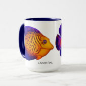 Korallenriff-Zickzack Geruch-Fisch-Tasse Tasse (Vorderseite Links)