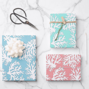Korallenriffe Sommerstrand   Geschenkpapier Set