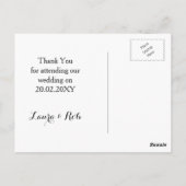 Korallenrosa Aquarellblüte Danke für Ihre Notizen (Rückseite)