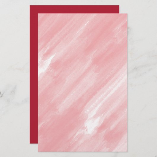 Korallenrosa Aquarellfarben-Seifenspäne Papier (Vorne/Hinten)