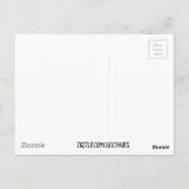 Korallenrosa Blegum geometrisches Kreismuster Postkarte (Rückseite)