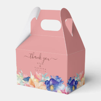 Korallenrosa Blumen-Hochzeitsgunst-Geschenkbox Geschenkschachtel