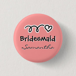 Korallenrosa Bräunungsknöpfe   personalisierter  Button