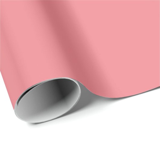 Korallenrosa einfarbig geschenkpapier (Rolleneckpunkt)