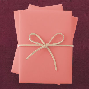 Korallenrosa Farbe Geschenkpapier Set