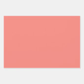 Korallenrosa Farbe Geschenkpapier Set (Vorderseite 2)