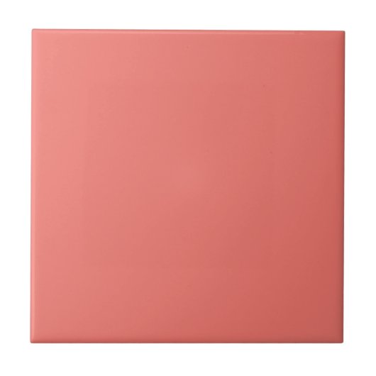 Korallenrosa Farbtafel Fliese (Vorderseite)