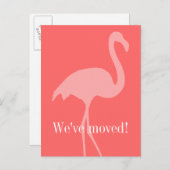 Korallenrosa Flamingo bewegende Postkarten für neu (Vorne/Hinten)