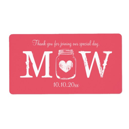 Korallenrosa Glaskeramik Hochzeitswasserflaschen (Vorne)