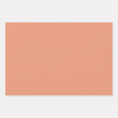 Korallenrosa Golden Solid Farbe Geschenkpapier Set (Vorderseite 3)