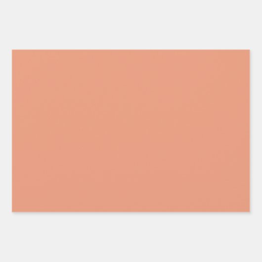 Korallenrosa Golden Solid Farbe Geschenkpapier Set (Vorderseite 3)