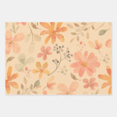 Korallenrosa Golden Solid Farbe Geschenkpapier Set (Vorderseite)