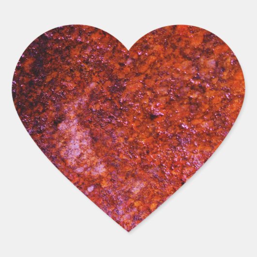 Korallenrosa Herz-Aufkleber (Vorderseite)