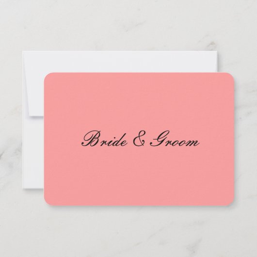 Korallenrosa Hochzeitskarten für UAWG | Strand RSVP Karte (Rückseite)