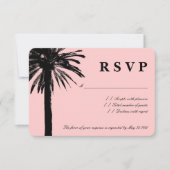 Korallenrosa Hochzeitskarten für UAWG | Strand RSVP Karte (Vorderseite)