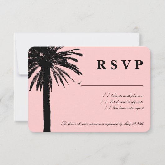 Korallenrosa Hochzeitskarten für UAWG | Strand RSVP Karte (Vorderseite)