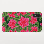 Korallenrosa Kamelien und grüne Blätter Case-Mate iPhone Hülle (Rückseite (Horizontal))