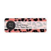 Korallenrosa Leopard Print; Chalkboard-Look (Vorne)