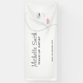 Korallenrosa Lippen bilden das Künstlermarkieren Banner (Vertikal)