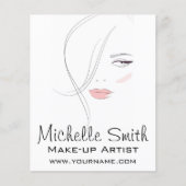 Korallenrosa Lippen bilden das Künstlermarkieren Flyer (Vorne)