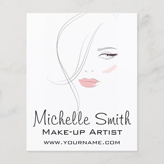 Korallenrosa Lippen bilden das Künstlermarkieren Flyer (Vorne)