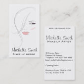 Korallenrosa Lippen bilden das Künstlermarkieren Visitenkarte (Vorne/Hinten)