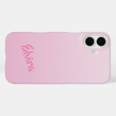 Korallenrosa mit Individuelle Name Case-Mate iPhone Hülle (Rückseite (Horizontal))