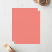 Korallenrosa Mitteilungskarte (Vorderseite/Rückseite Beispiel)
