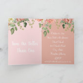 Korallenrosa oder irgendeine Farbe Blumenzehen Einladung (Innenseite)