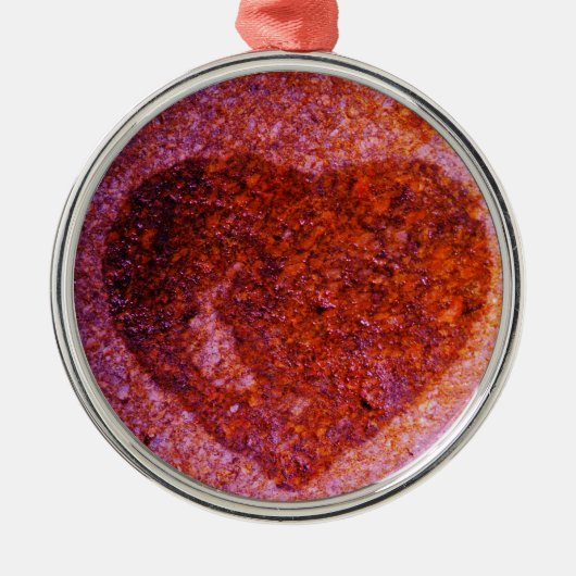 Korallenrosa Ornament Aus Metall (Vorne)