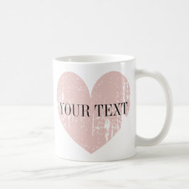 Korallenrosa personalisierte Kaffee-Tasse Kaffeetasse
