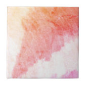 Korallenrosa Pfirsich und Orange Fliese (Vorderseite)