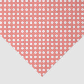 Korallenrosa Polka Punktes Muster Seidenpapier (Detail)