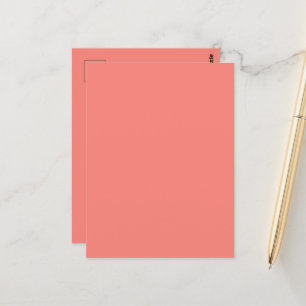 Korallenrosa Postkarte