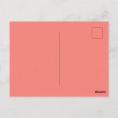 Korallenrosa Postkarte (Rückseite)