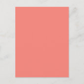 Korallenrosa Postkarte (Vorderseite)