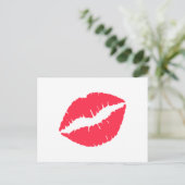 Korallenrosa Postkarte (Stehend Vorderseite)